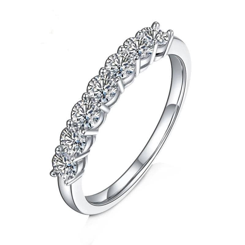 0.7ct Vvs1 Half Eternity Band Diamond Wedding Ring 10