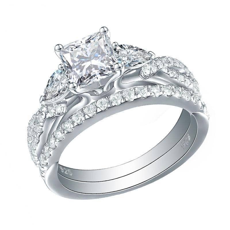 2.3ct Real 925 Halo Cushion outlets Wedding Ring