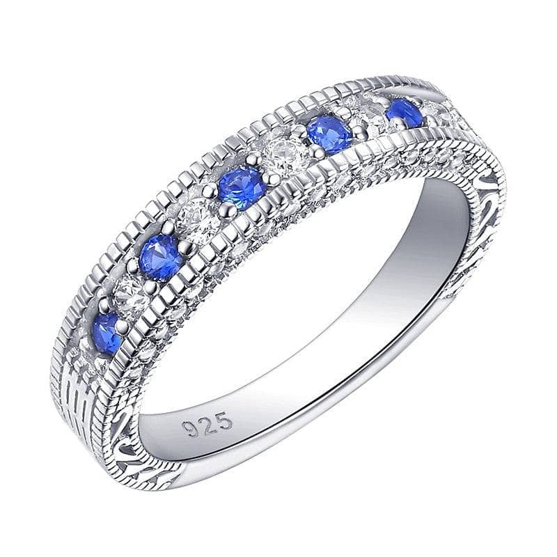 2024 4mm blue diamond band ring