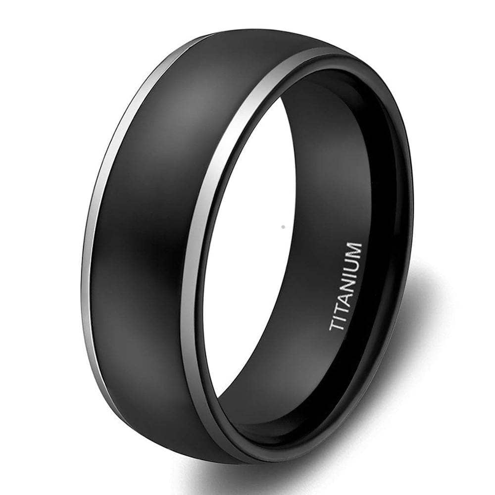 Matte black clearance wedding band