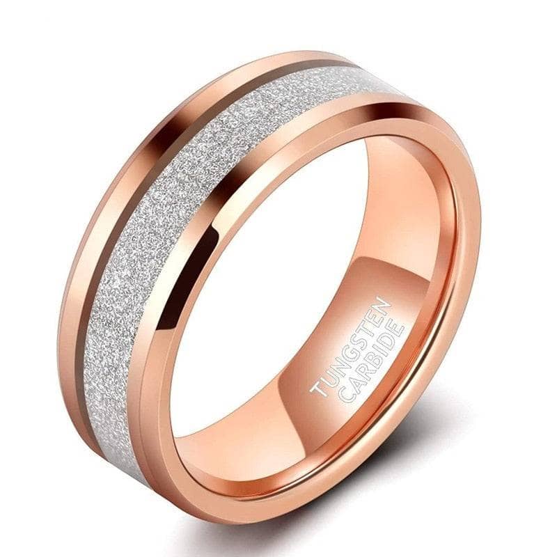 Rose Gold Tungsten Wedding factory Ring,Black Diamond Tungsten Ring,Anniversary Ring,18k Rose Gold,Tungsten Carbide Ring,Men & Women,Anniversary