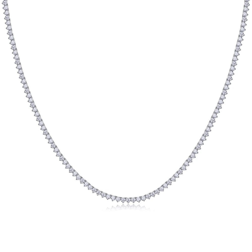 0.1 Ct Round Diamond Tennis Chain Necklace-Black Diamonds New York