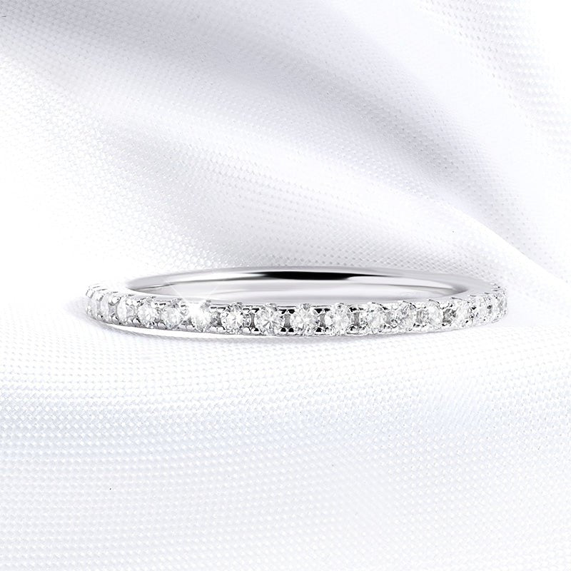 0.57ct Full Eternity Diamond Wedding Band-Black Diamonds New York