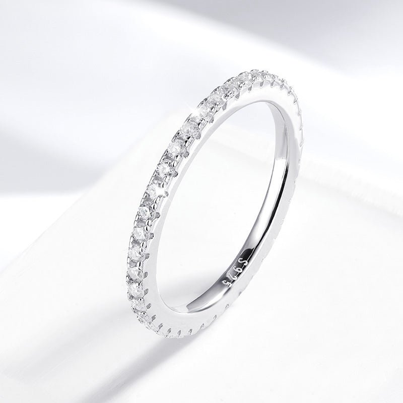 0.57ct Full Eternity Diamond Wedding Band-Black Diamonds New York