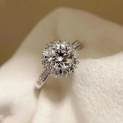 1.0 Ct Diamond Snowflake Engagement Ring-Black Diamonds New York