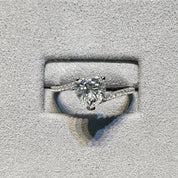 1.0 Ct Heart Cut Diamond Engagement Ring-Black Diamonds New York