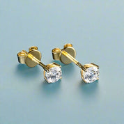 10k Solid Gold 0.3 Ct Diamond Stud Earrings-Black Diamonds New York