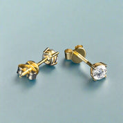 10k Solid Gold 0.3 Ct Diamond Stud Earrings-Black Diamonds New York