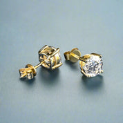 10K Yellow Gold 1.2 Ct Diamond Stud Earrings-Black Diamonds New York