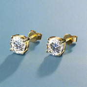 10K Yellow Gold 1.2 Ct Diamond Stud Earrings-Black Diamonds New York