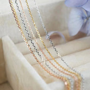 18k Rose Gold Chain Necklace-Black Diamonds New York