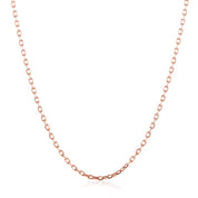 18k Rose Gold Chain Necklace-Black Diamonds New York