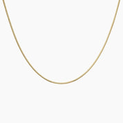 18k Solid Gold Snake Bone Chain Necklace-Black Diamonds New York