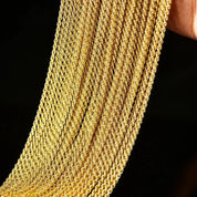 18k Yellow Gold Twisted Chain Necklace-Black Diamonds New York