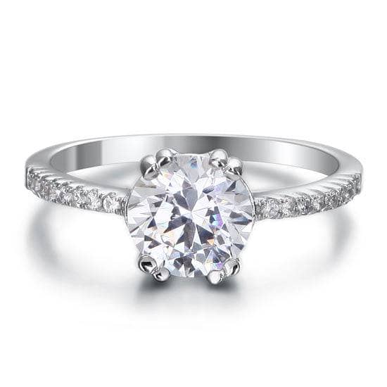 2 Carat Created Diamond Engagement Ring-Black Diamonds New York