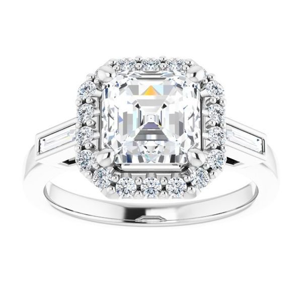 2.0 Ct Cushion Cut Diamond Halo Engagement Ring-Black Diamonds New York