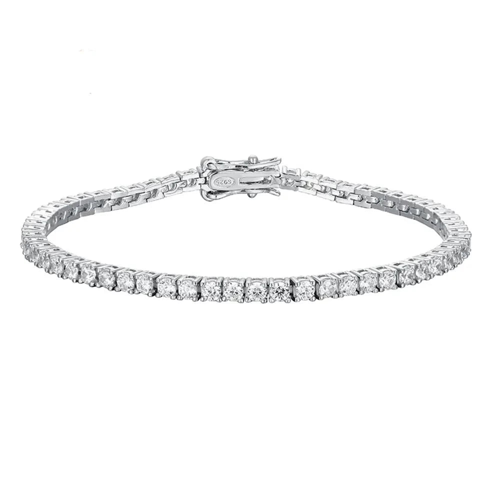 2.5mm Full Diamond Women&#39;s Tennis Bracelet-Black Diamonds New York