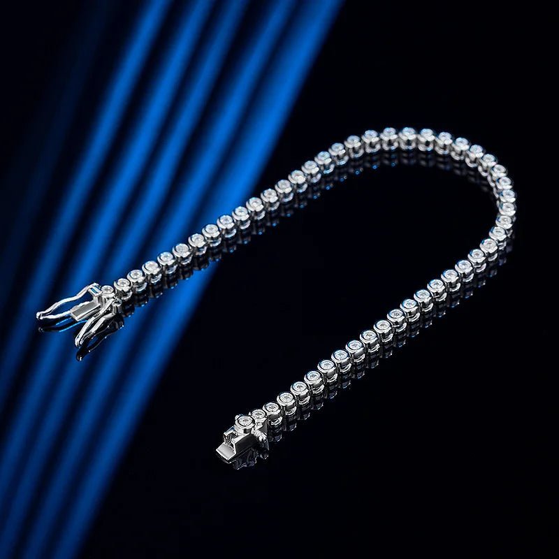 2mm Diamond Hip Hop Tennis Bracelet-Black Diamonds New York