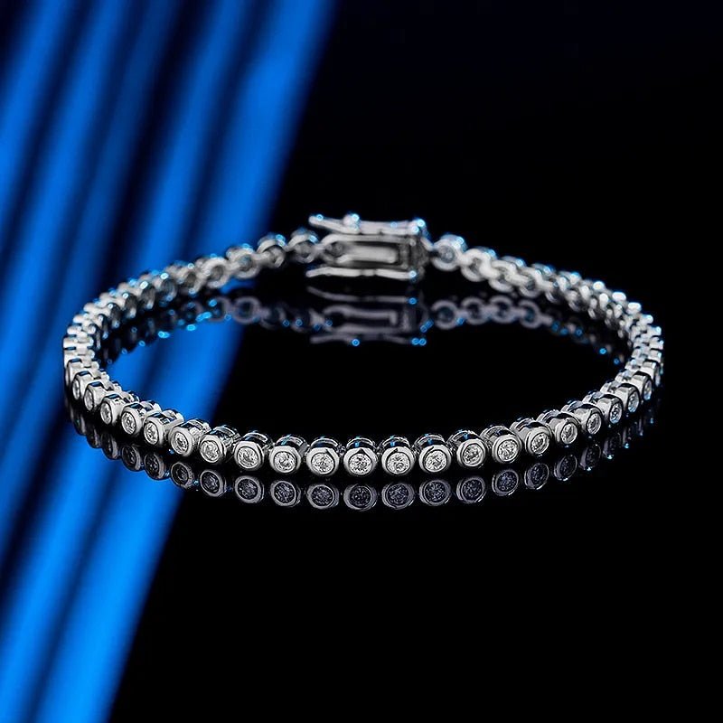 2mm Diamond Hip Hop Tennis Bracelet-Black Diamonds New York