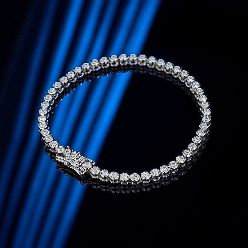 2mm Diamond Hip Hop Tennis Bracelet-Black Diamonds New York