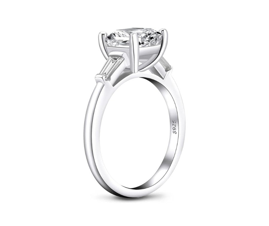 3ct Asscher Cut Diamond Engagement Ring-Black Diamonds New York