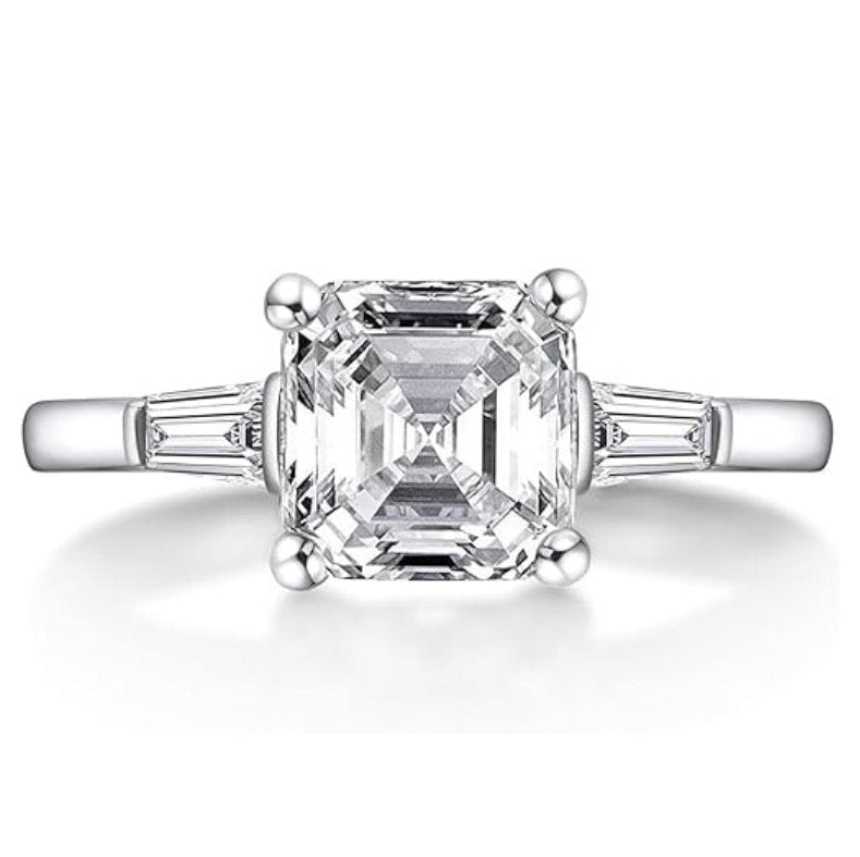 3ct Asscher Cut Diamond Engagement Ring-Black Diamonds New York