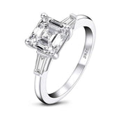 3ct Asscher Cut Diamond Engagement Ring-Black Diamonds New York