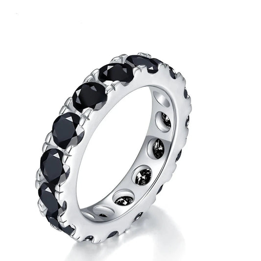 4mm Round Black Diamond Wedding Band-Black Diamonds New York