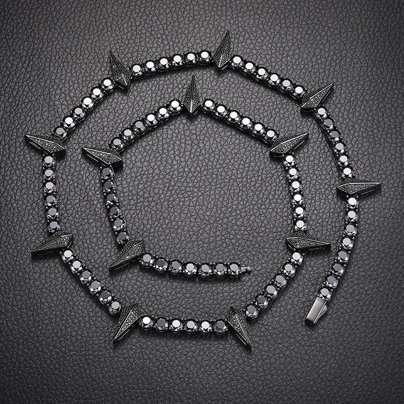 5mm Black Diamond Gothic Necklace-Black Diamonds New York