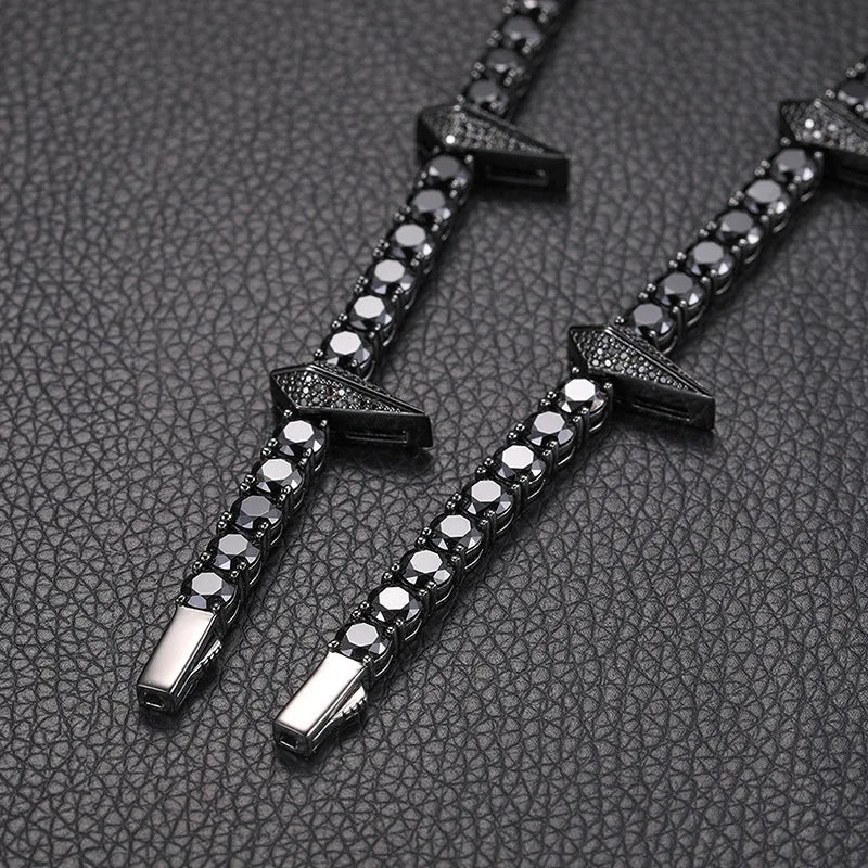 5mm Black Diamond Gothic Necklace-Black Diamonds New York