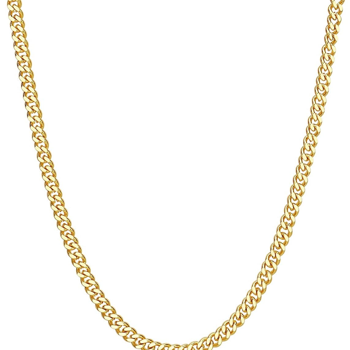 9k Yellow Gold Cuban Chain Necklace-Black Diamonds New York