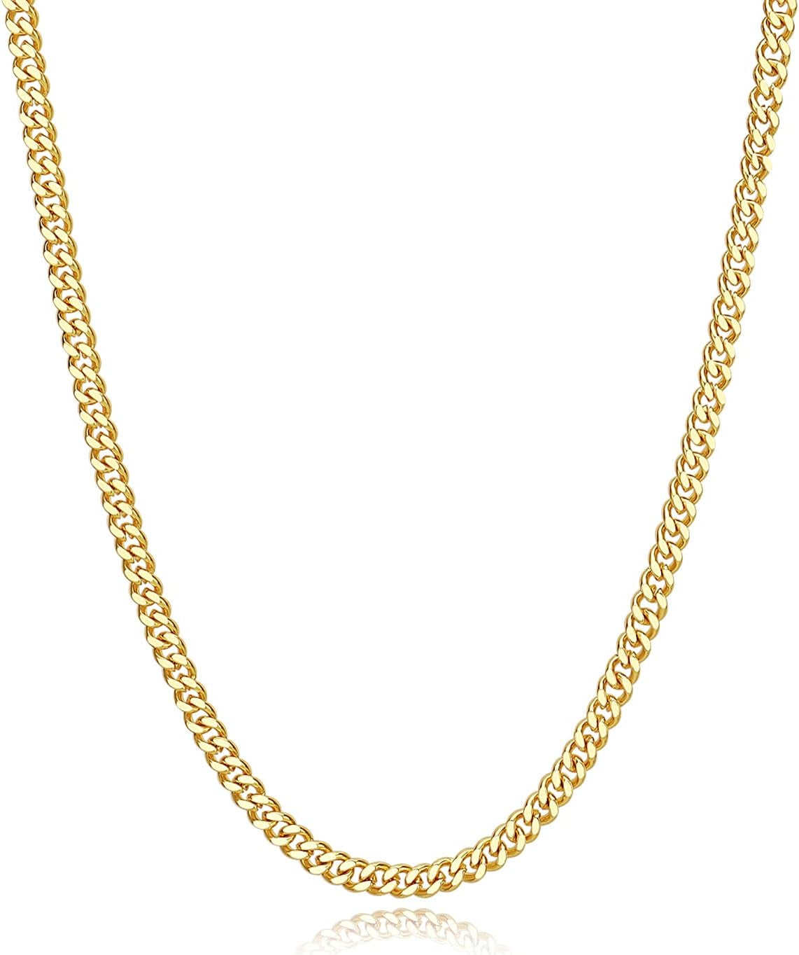 9k Yellow Gold Cuban Chain Necklace-Black Diamonds New York