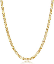 9k Yellow Gold Cuban Chain Necklace-Black Diamonds New York