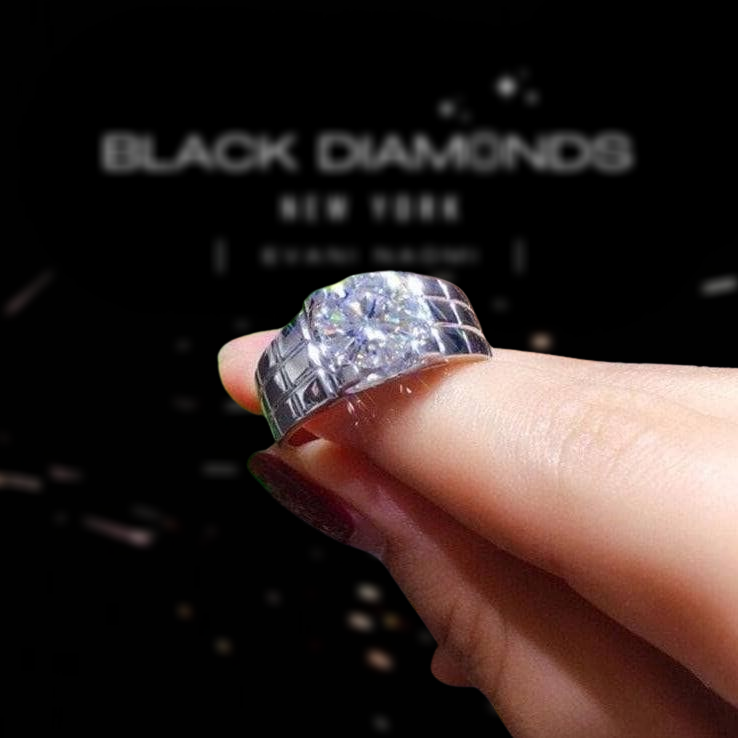 2.0 Ct VVS Grade Diamond Men's Ring-Black Diamonds New York