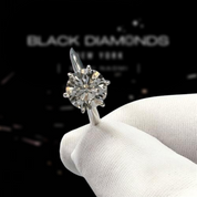 2.0 Ct Round Cut Diamond Classic Six Claws Engagement Ring-Black Diamonds New York