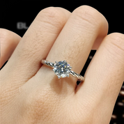 1.0 Ct Round Cut Diamond Creative Rope Shape Engagement Ring-Black Diamonds New York