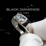 1.0 Ct Round Cut Diamond Mens Ring-Black Diamonds New York