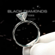 2.0 Ct Round Cut Diamond Twin Blossom Engagement Ring-Black Diamonds New York