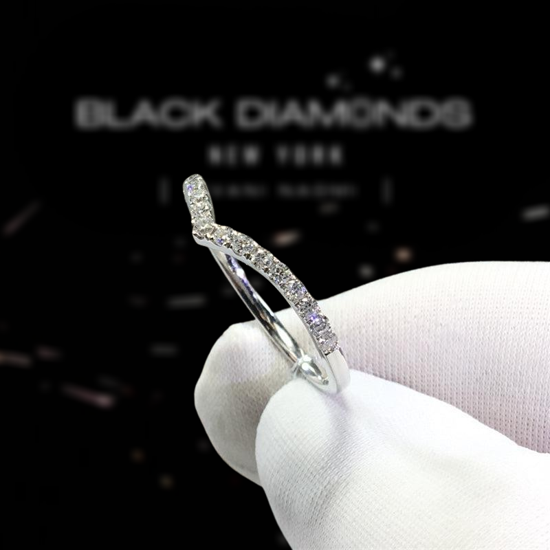 0.2 Ct Diamond Cupid's Arrow Ring-Black Diamonds New York