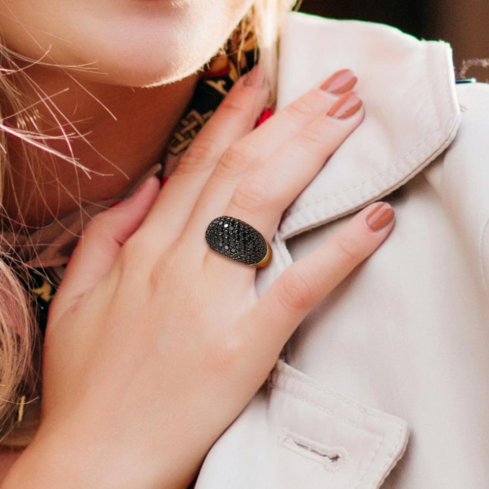 Rarities Morganite and Black Spinel Ring shops