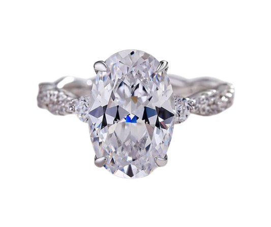 2ct Halo Oval Cut Diamond Engagement Ring