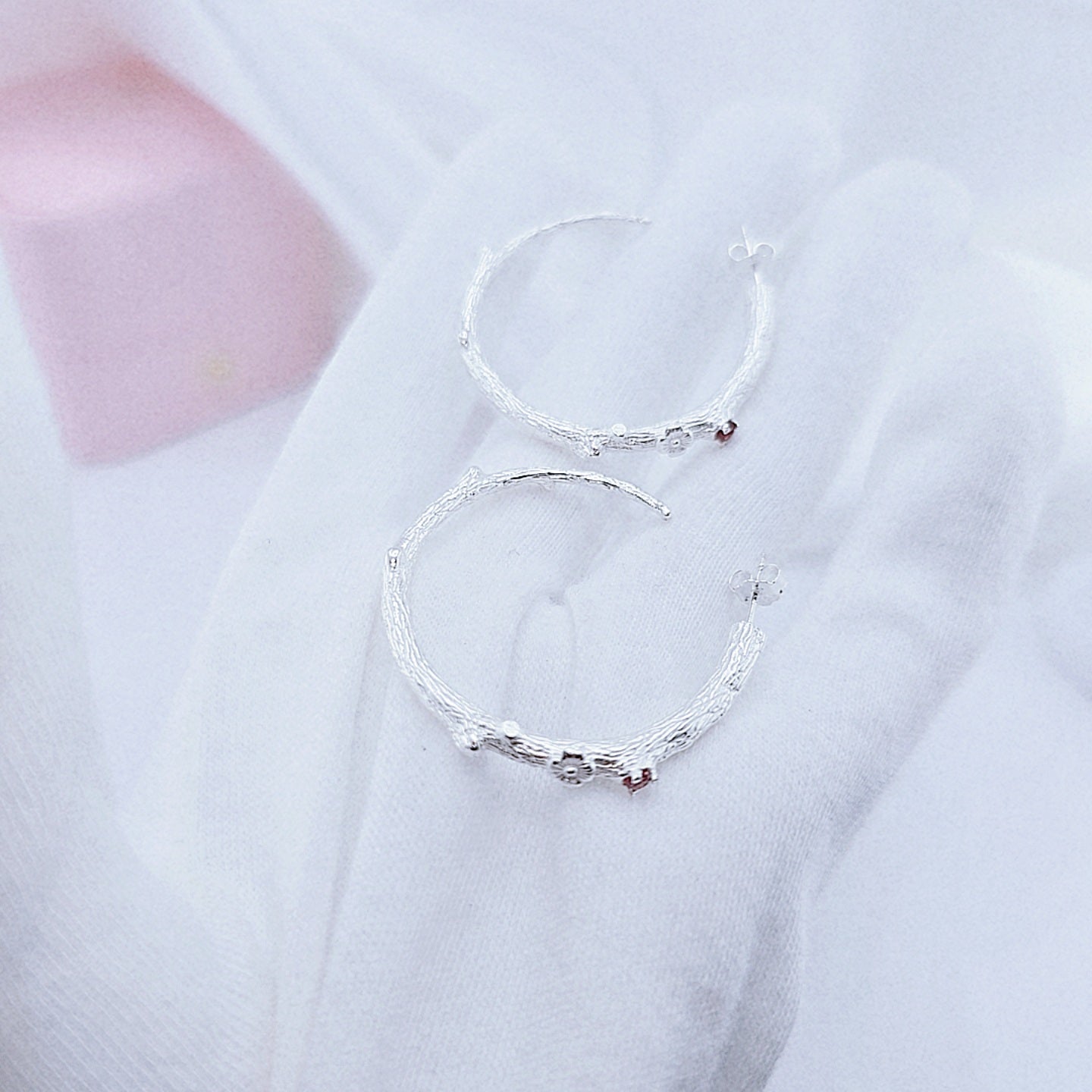 Vintage Fashion Hoop Earrings-Black Diamonds New York