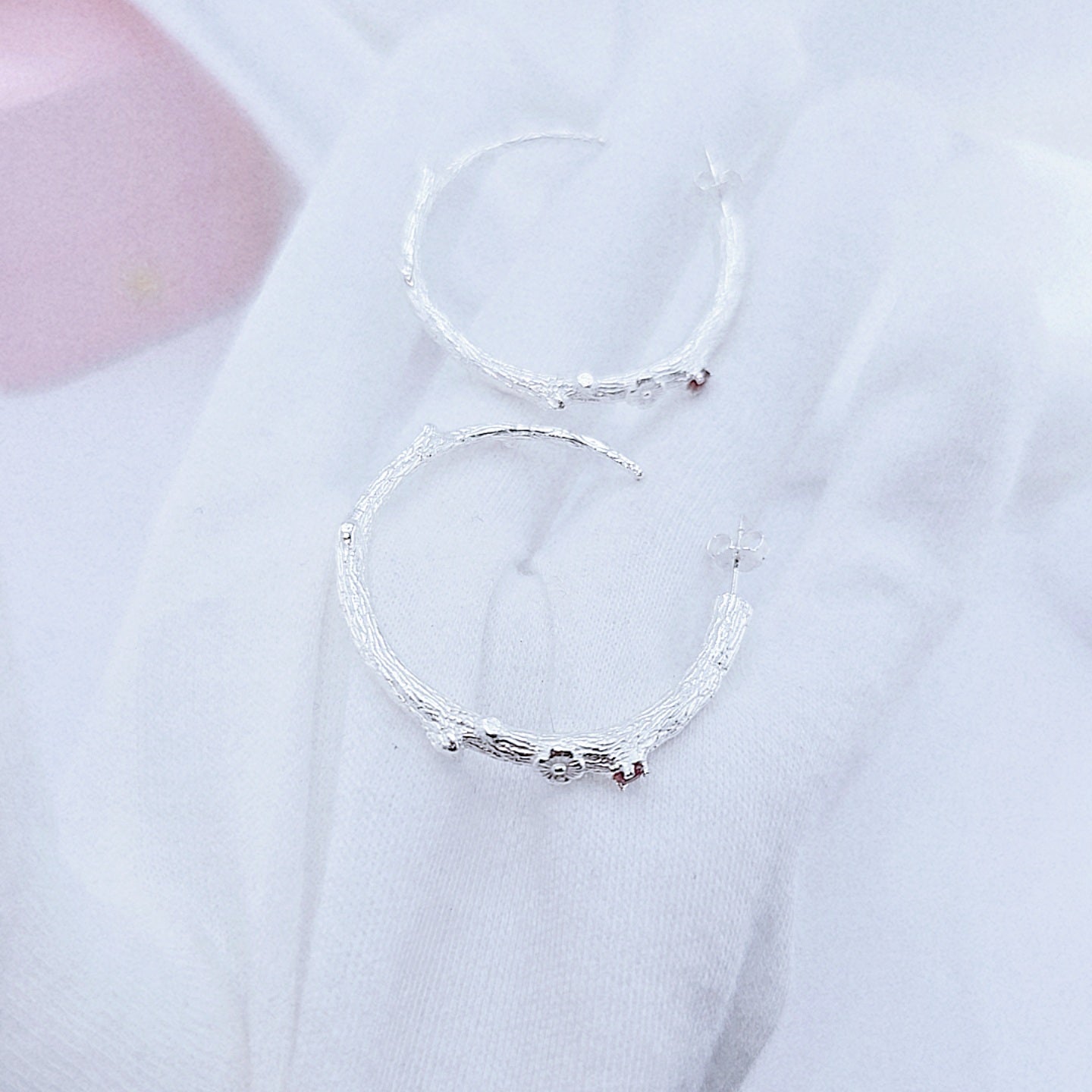 Vintage Fashion Hoop Earrings-Black Diamonds New York