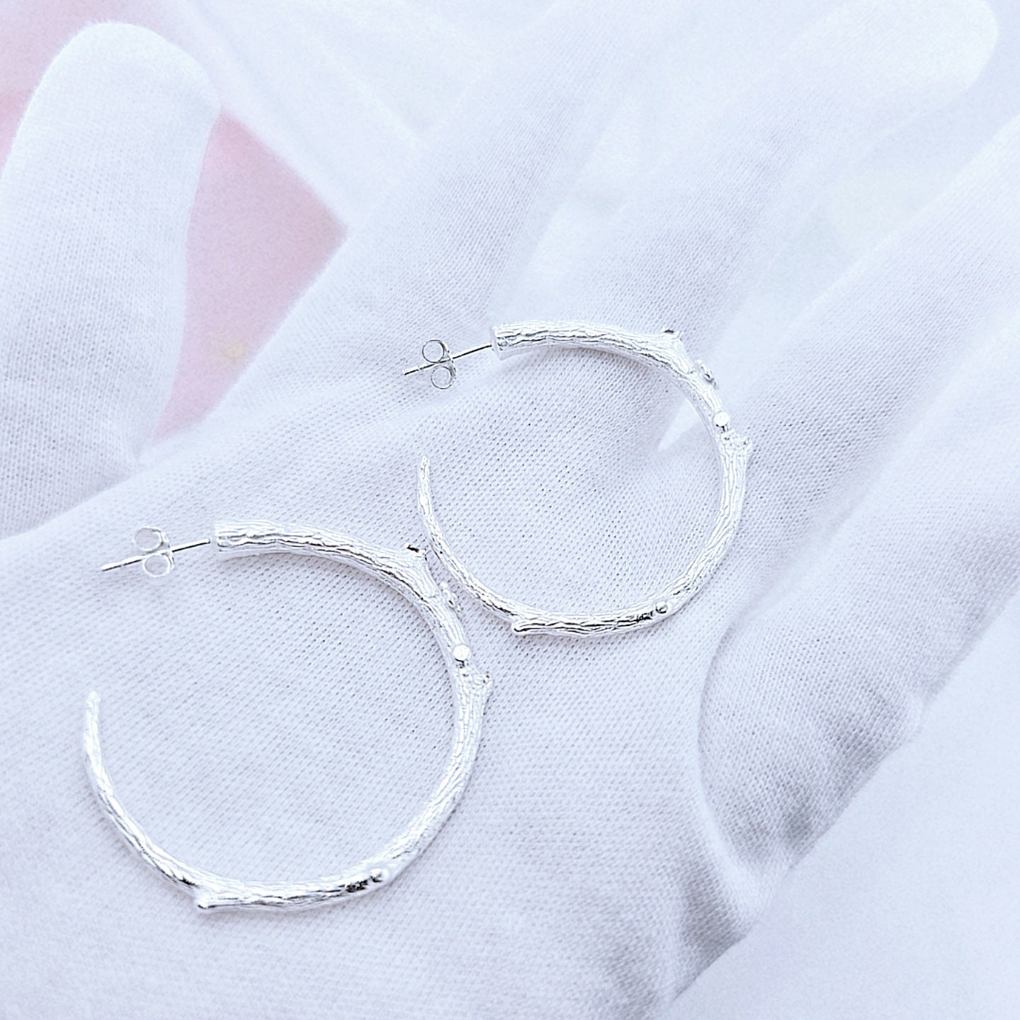 Vintage Fashion Hoop Earrings-Black Diamonds New York