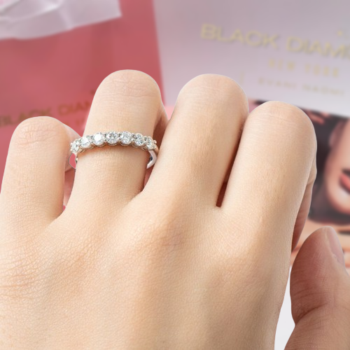 1.7 Ctw Round Diamond Engagement Ring Set-Black Diamonds New York