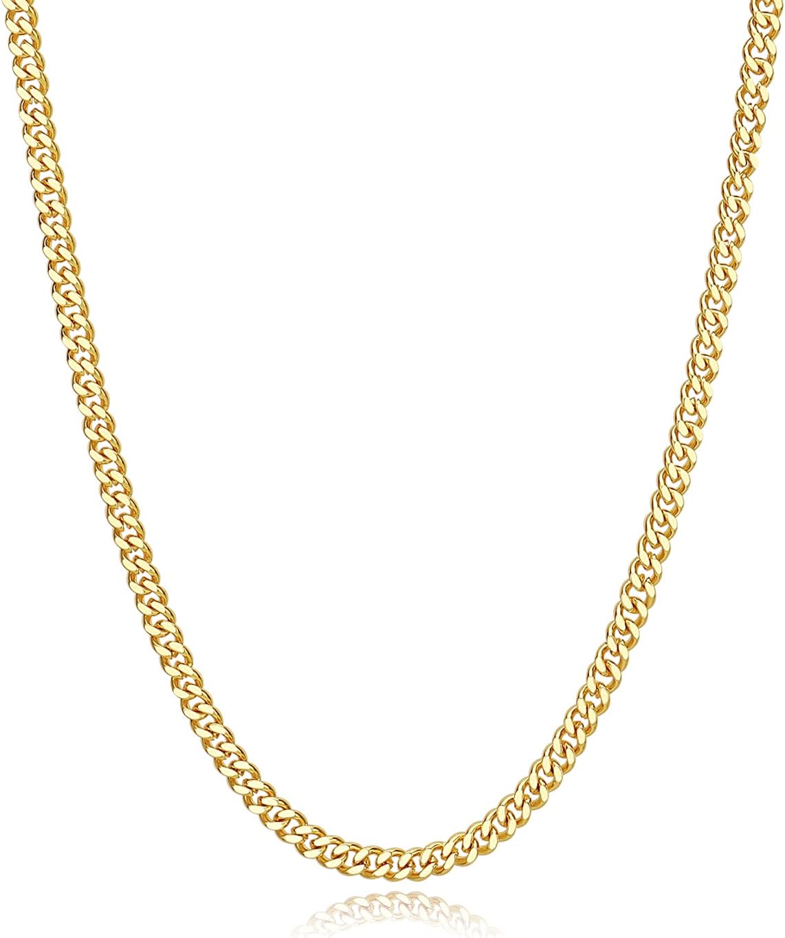 9k Yellow Gold Cuban Chain Necklace-Black Diamonds New York