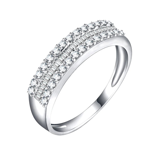 Classic 18k White Gold 0.48 Ctw Natural Diamond Engagement Ring-Black Diamonds New York
