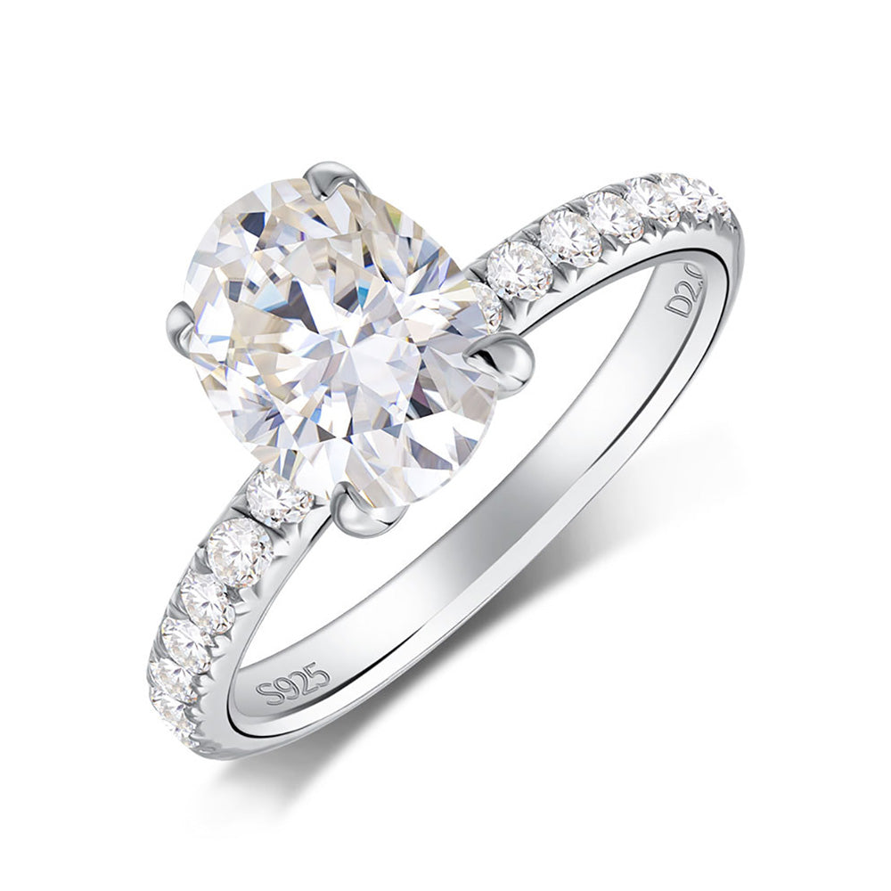 2.0 Ct Oval Cut Diamond Engagement Ring-Black Diamonds New York