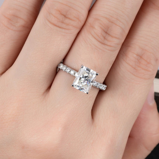 3ct Radiant Cut Diamond Engagement Ring-Black Diamonds New York