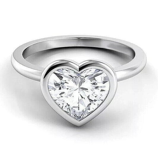 3.0 Ct Heart Cut Diamond Engagement Ring-Black Diamonds New York